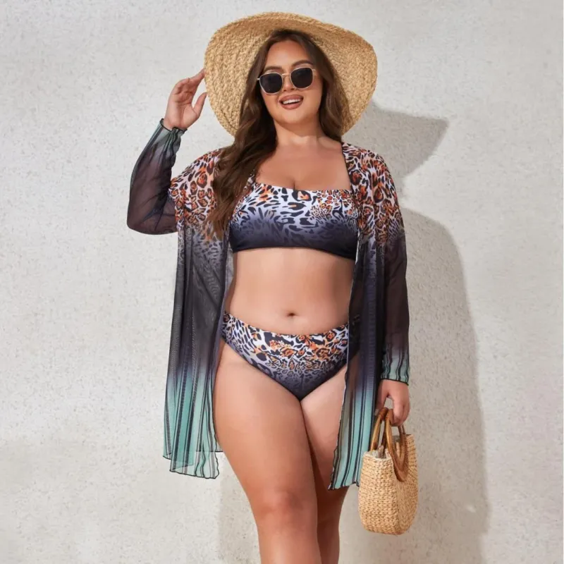 Damen Strandensemble mit Leopardmuster – Maréssa